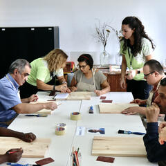 Galeria - Imagem 4 da Leroy Merlin traz à ALADI workshop “Como criar texturas num quadro”