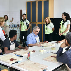 Galeria - Imagem 1 da Leroy Merlin traz  ALADI workshop Como criar texturas num quadro