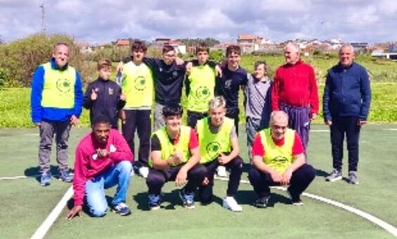 Atividade de futsal com o clube Aldeia Nova